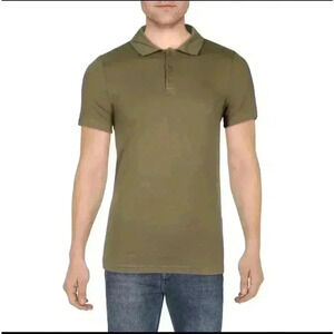 And Now This Men's Olive Green Core Polo Shirt, Medium